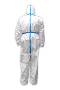 SKPC016 Customized Disposable Isolation Work Clothes Design Hood Zipper Elastic Cuff Waist Elastic Work Clothes Supplier Sanitary protective clothing protective clothing protective disinfection clothing disposable sms protection FDA Qualified Manufactur back view SKPC016 Customized Disposable Isolation Work Clothes Design Hood Zipper Elastic Cuff Waist Elastic Work Clothes Supplier Sanitary protective clothing protective clothing protective disinfection clothing disposable sms protection FDA Qualified Manufactur back view